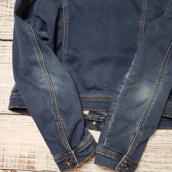Parasuco cropped stretch jean jacket Size Large - Picture 9 of 9